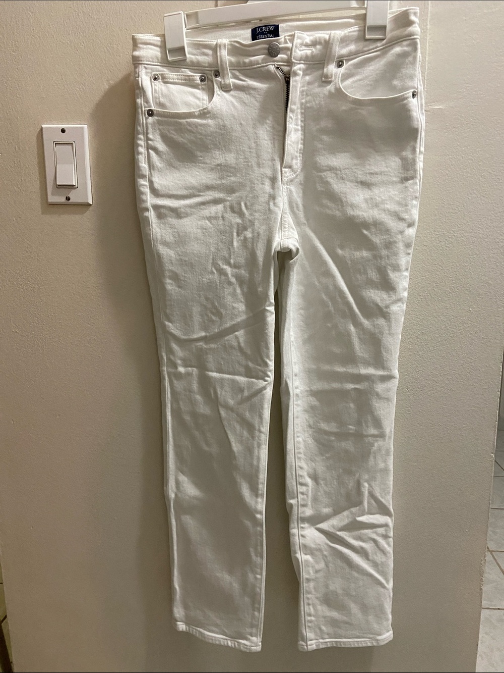 J. Crew White Straight-Leg Women's Jeans